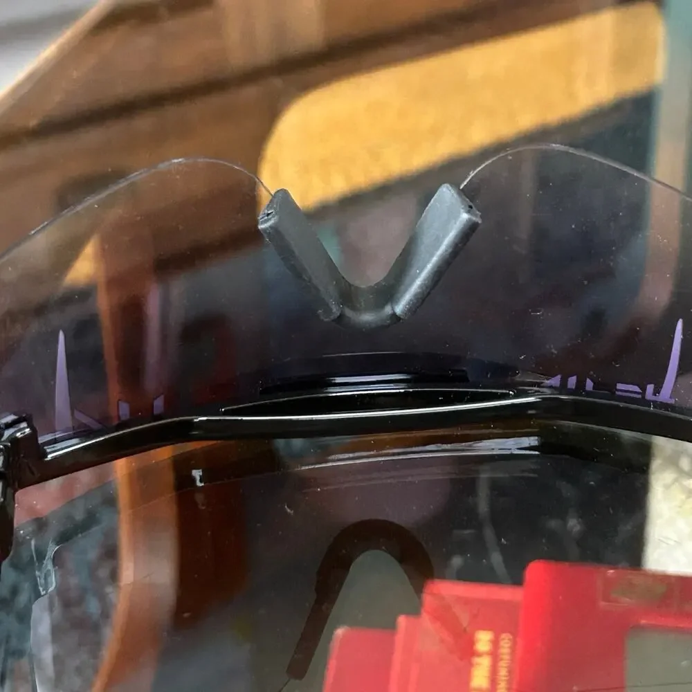 Pit Viper The Exec Original Black and Gold Oversized Shield Sunglasses NWOT